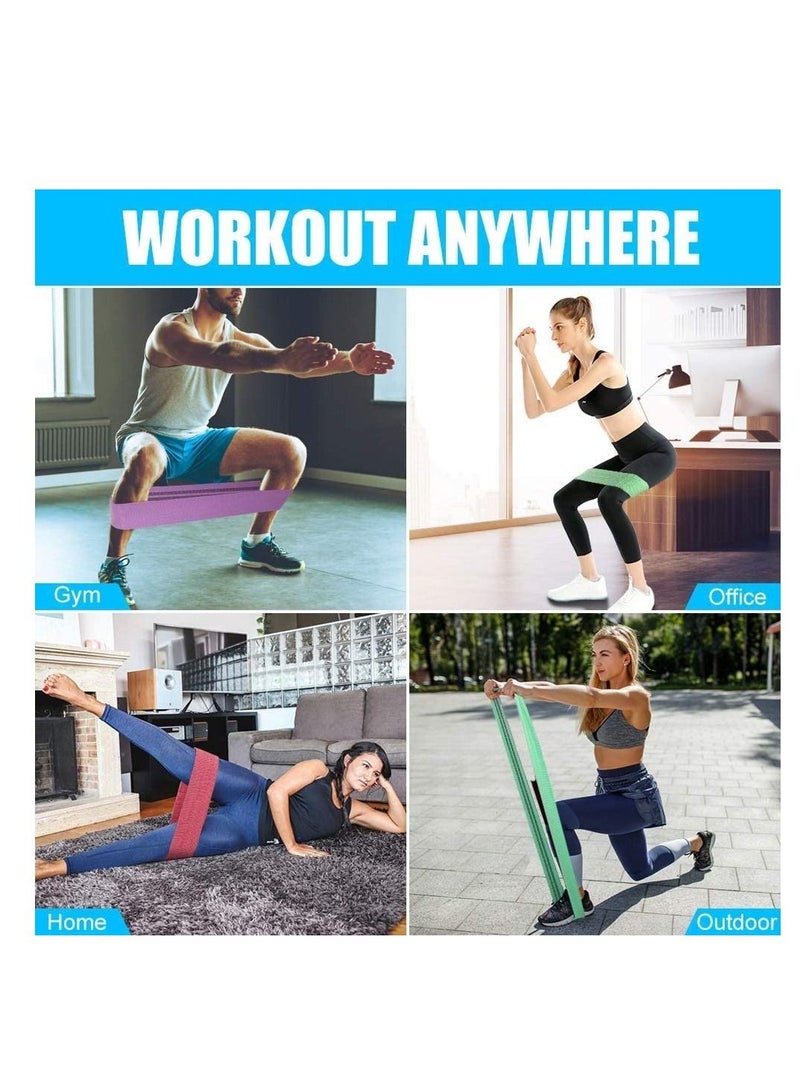 Resistance Bands NonSlip Fabric Booty Set with 3 Levels Hip Exercise for Women Men Strength Training Ideal Squats Glute Bridge Lunges Pilates Yoga
