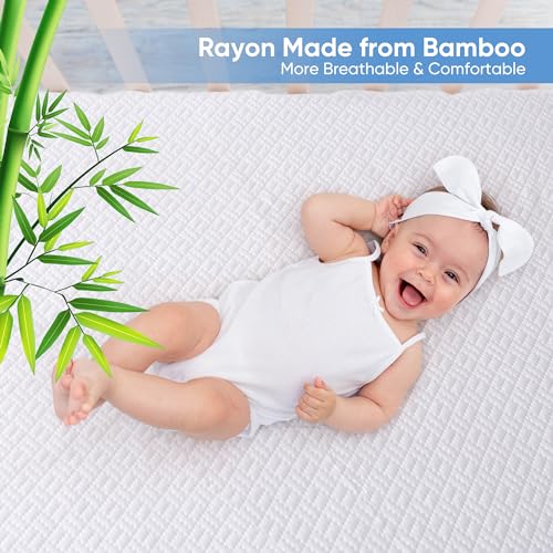 Hanherry 100% Waterproof Mattress Protector King Size, Mattress Cover 3D Air Fabric Cooling Mattress Pad Cover Smooth Soft Breathable Noiseless, 8''-21'' Deep Pocket - Image 2