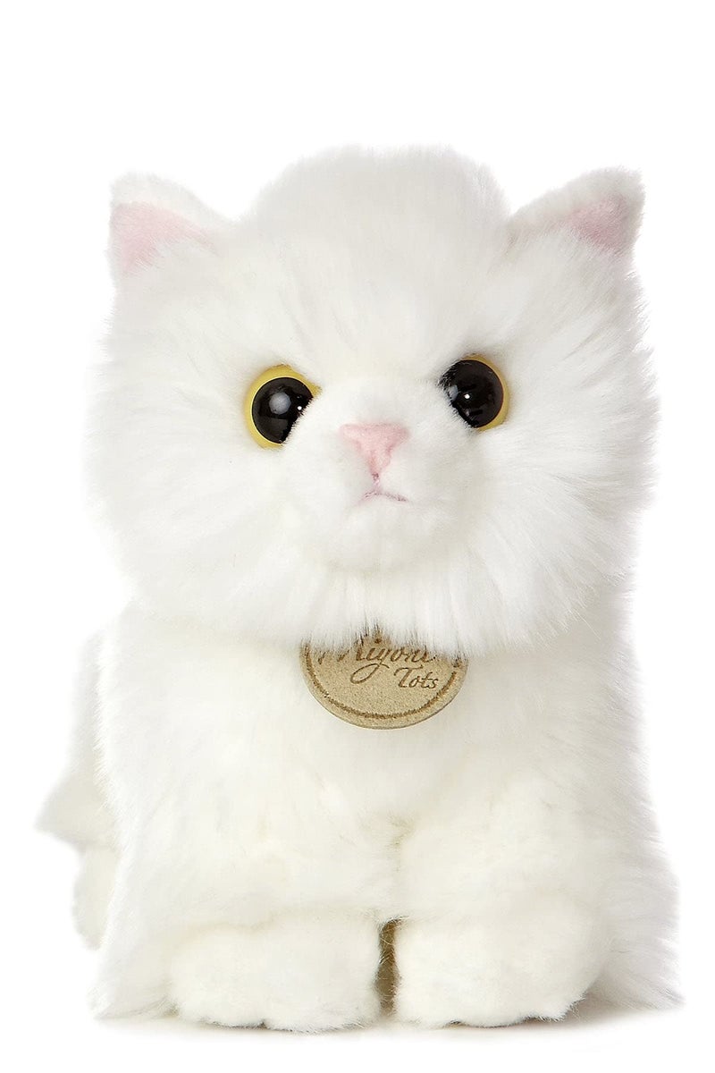 AuroraÂ® Adorable MiyoniÂ® Tots Angora Kitten Stuffed Animal - Lifelike Detail - Cherished Companionship - White 7.5 Inches - Image 2