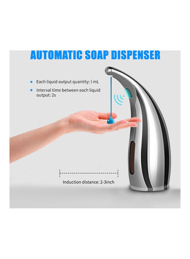 NIBEMINENT Infrared Hand-free Touchless Soap Dispenser Silver 22.30 x 7.50 14.50cm - Image 2