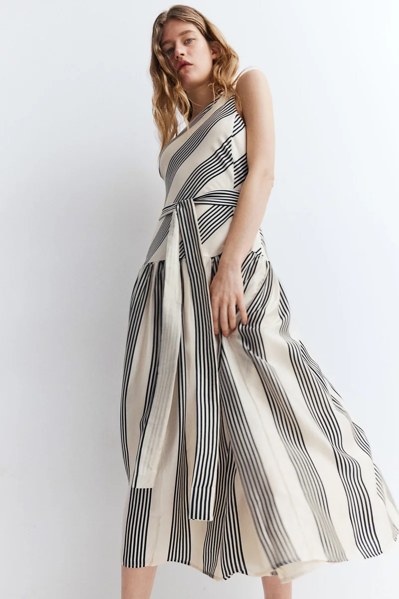 H&M Striped Strapless Dress