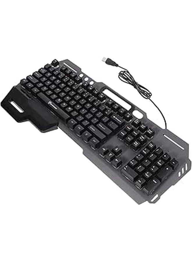 Ergonomic Wired Gaming Keyboard With Silent Keys And Detachable Wide Palm Rest - Image 1