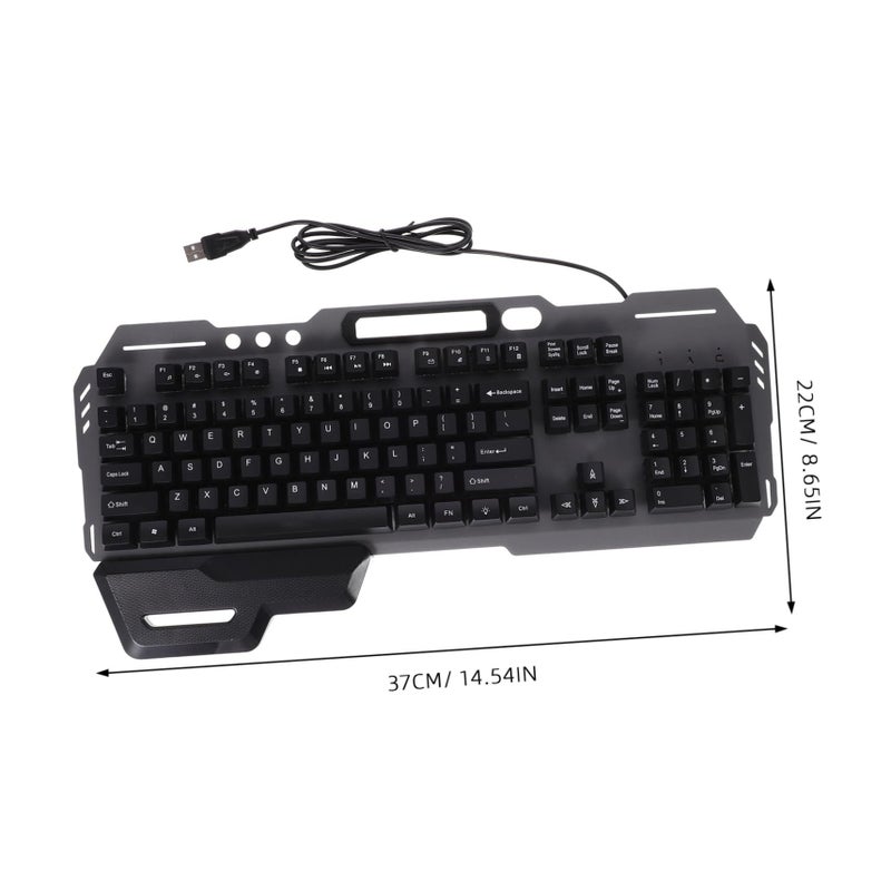 Ergonomic Wired Gaming Keyboard With Silent Keys And Detachable Wide Palm Rest - Image 3
