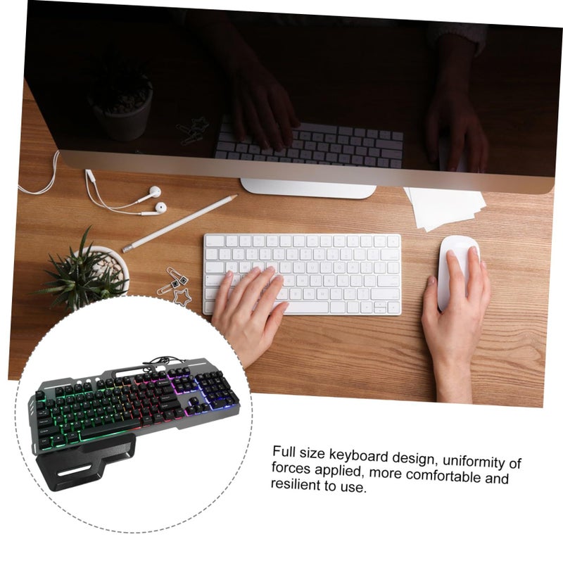 Ergonomic Wired Gaming Keyboard With Silent Keys And Detachable Wide Palm Rest - Image 4