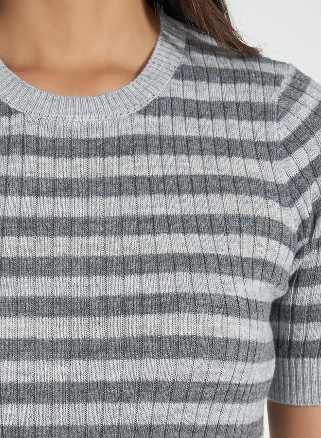 Styli Striped Knit Dress  - Image 5
