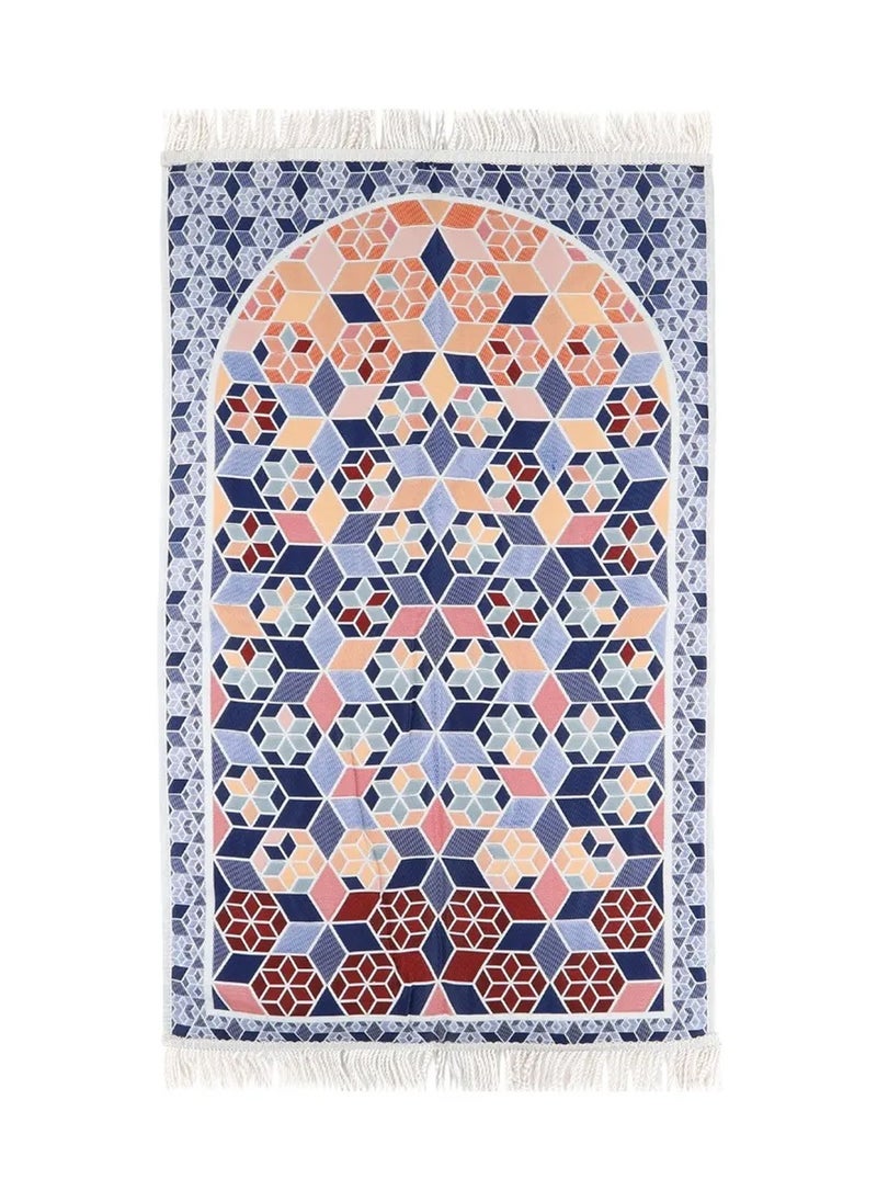 MANASEK - Prayer mat padded from Manasek a popular local brand – prayer mat lined with 100% polyester with 3D embroidery with bag - Luxurious and elegant design suitable for gifting - 70X120 - Image 1