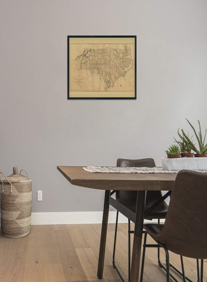 HISTORIX Vintage 1808 North Carolina State Map - 24x36 Inch Matte Black and Brown Historical Map Wall Art - First Actual Survey of NC - Image 5