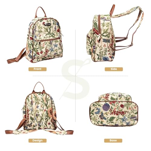 Signare Tapestry Women Backpack Rucksack Casual Daypack Morning Garden (DAPK-MGD) - Image 2