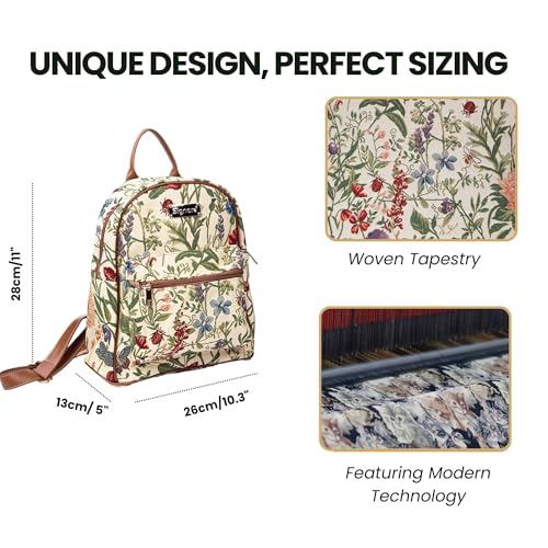 Signare Tapestry Women Backpack Rucksack Casual Daypack Morning Garden (DAPK-MGD) - Image 3