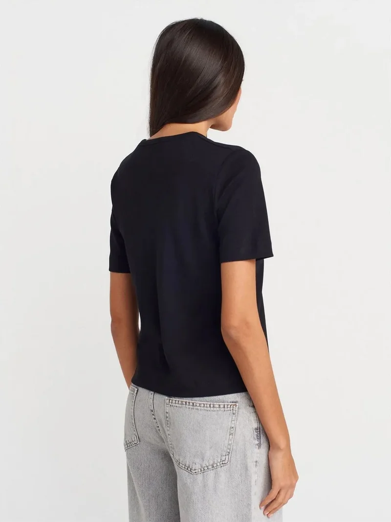 Dilvin DILVIN Women's Cotton V-Neck T-Shirt