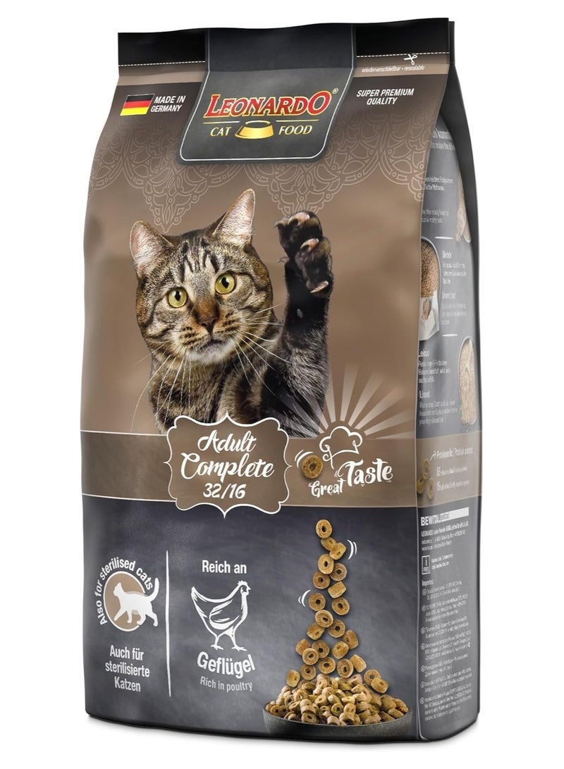 Leonardo Holistic Complete 32/16 Food with Poultry for Adult Cat 2 Kg. - Image 1
