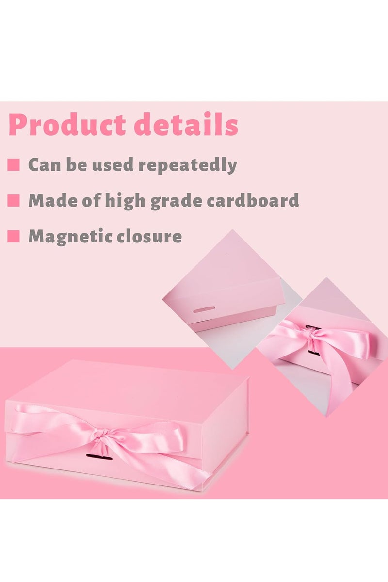 Flushrenic Pink Gift Box,  Gift Boxes For Presents With Lids and Magnetic Closure Collapsible For Bridesmaid Proposal, Weddings, Anniversary Present - Image 4