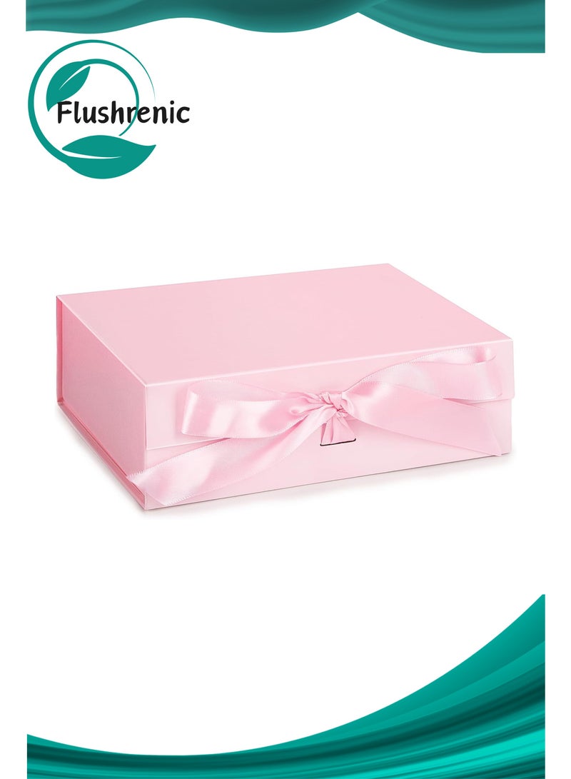 Flushrenic Pink Gift Box,  Gift Boxes For Presents With Lids and Magnetic Closure Collapsible For Bridesmaid Proposal, Weddings, Anniversary Present - Image 1