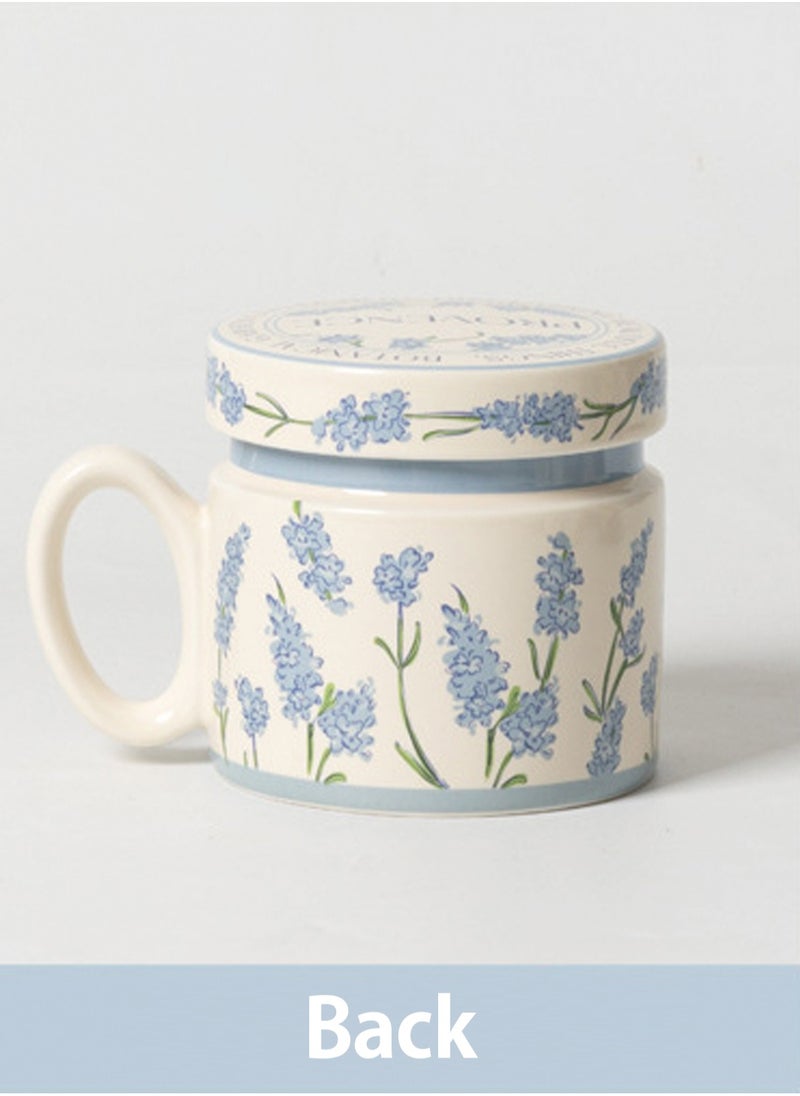 LOOPITYS Dustproof milk coffee ceramic cup, office cup, couple cup, covered ceramic coffee cup, water cup, printed gift, ceramic tea coffee cup, women's birthday gift, holiday gift  - Image 5