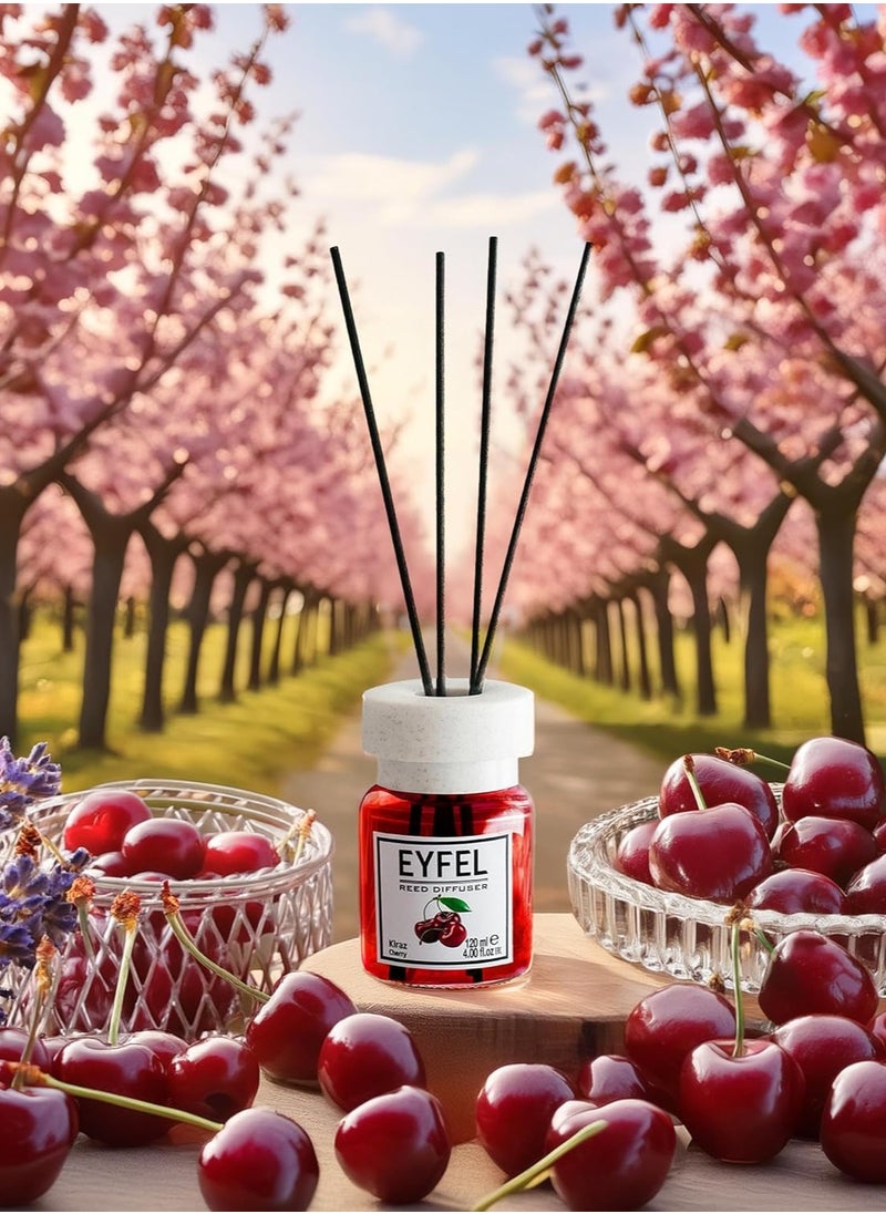 EYFEL - EYFEL Reed Diffusers for Home – Cherry Reed Diffuser Set 4.00 fl oz Oil Diffuser Sticks, Bathroom Diffuser, Oil Reed Diffuser, Scented Sticks, Oil Diffuser Sticks, Reed Diffuser for Bathroom' - Image 1