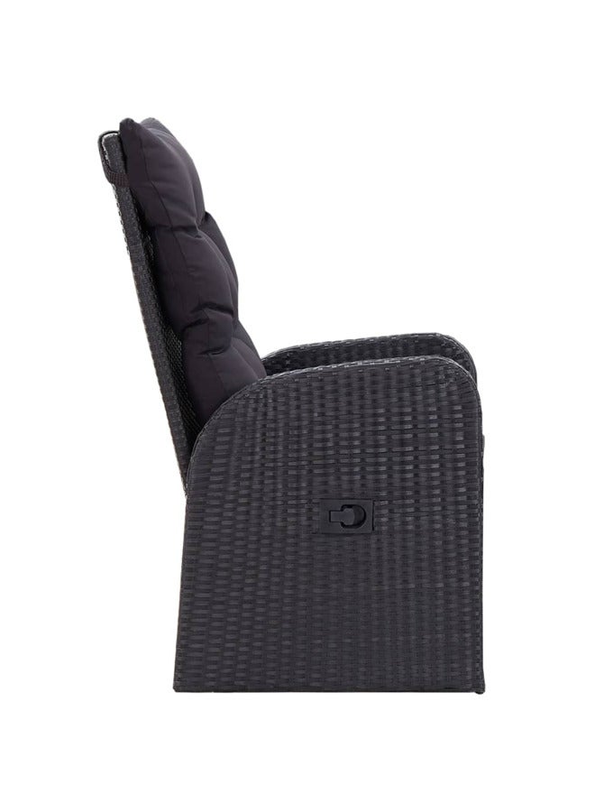 فيداكسل عدد 7 قطع طقم سفرة حديقة مع وسائد أسود 3099482 - Image 4