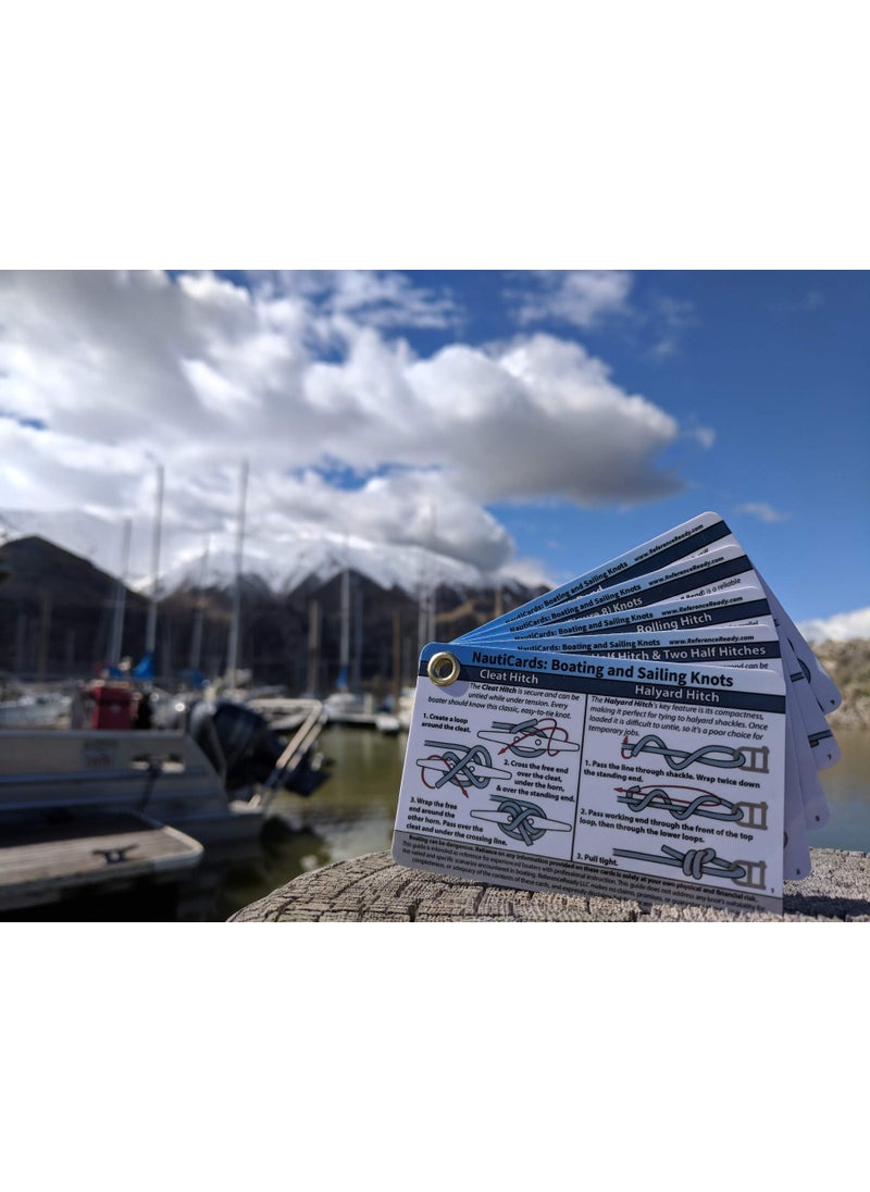ReferenceReady ReferenceReady Boating and Sailing Knot Cards - Waterproof Guide to 20 Nautical Knots  - Image 5