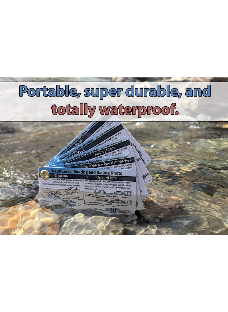 ReferenceReady ReferenceReady Boating and Sailing Knot Cards - Waterproof Guide to 20 Nautical Knots  - Image 3