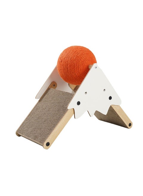 Large 3 sided Freestanding Premium Cat Scratcher Wear Resistant Grind Claws Cat Scratching Ball, 3 in 1 Double Sided Cat Scratching Boards and Exciting Ball Scratcher, Round Durable Cat Scratcher