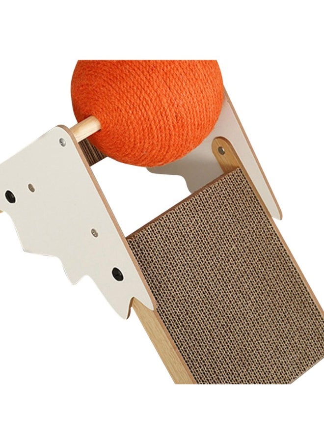 Large 3 sided Freestanding Premium Cat Scratcher Wear Resistant Grind Claws Cat Scratching Ball, 3 in 1 Double Sided Cat Scratching Boards and Exciting Ball Scratcher, Round Durable Cat Scratcher