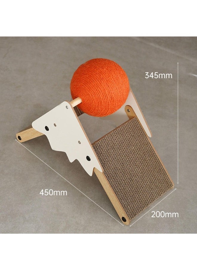 Large 3 sided Freestanding Premium Cat Scratcher Wear Resistant Grind Claws Cat Scratching Ball, 3 in 1 Double Sided Cat Scratching Boards and Exciting Ball Scratcher, Round Durable Cat Scratcher