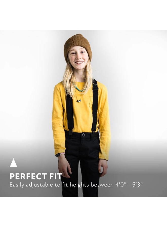 ARCADE Boys Suspenders: Heavy Duty Elastic Webbing, Strong 4Point Clips, Jessup Youth Black - Image 2