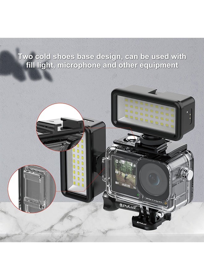 For DJI Osmo Action 3 PULUZ 40m Underwater Waterproof Housing Diving Case with Cold Shoe & Buckle Basic Mount & Screw