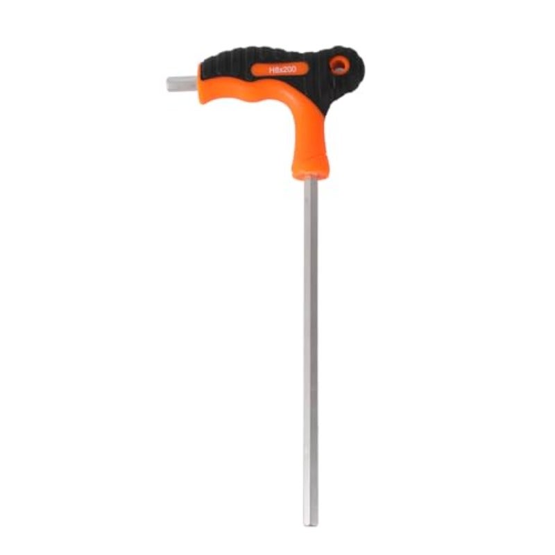 مفك برغي من نوع T-Handle Hex Socket -H8 برتقالي- مقاوم للتآكل، ذو طرفين، بمقبض مقاوم للانزلاق - للاستخدام في ورش السيارات، إصلاح الأثاث، تجميع الإلكترونيات، والأعمال اليدوية وتحسين المنزل والصيانة - Image 1
