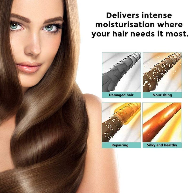 Cristalbox Keratin Hair Mask,Keratin Hair Treatment 250g Hair Mask for Dry Damaged Hair,Deep Conditioning Hair Treatment Mask Repair Treatment Damage Hair Root,Natural Deep Conditioner Hydrating Hair Masque - Image 5