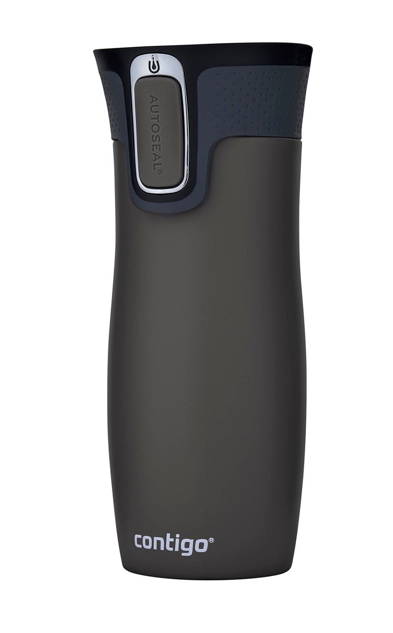 Contigo West Loop Autoseal Travel Mug, Stainless Steel Thermal Mug, Vacuum Flask, Leakproof Tumbler, Coffee Mug with BPA Easy-Clean Lid, 470 ml, Gunmetal - Image 4