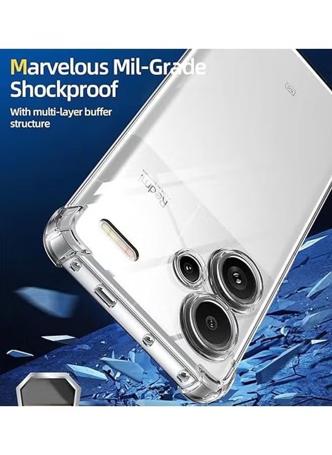 GMORO - 3 in 1 Xiaomi Redmi Note 13 Pro+ 5G Protection Pack - Ultra Clear Shockproof Case & 2 Pcs Screen Protector, All Round Protection, Back Cover & Screen Protector for Xiaomi Redmi Note 13 Pro+ 5G - Image 1