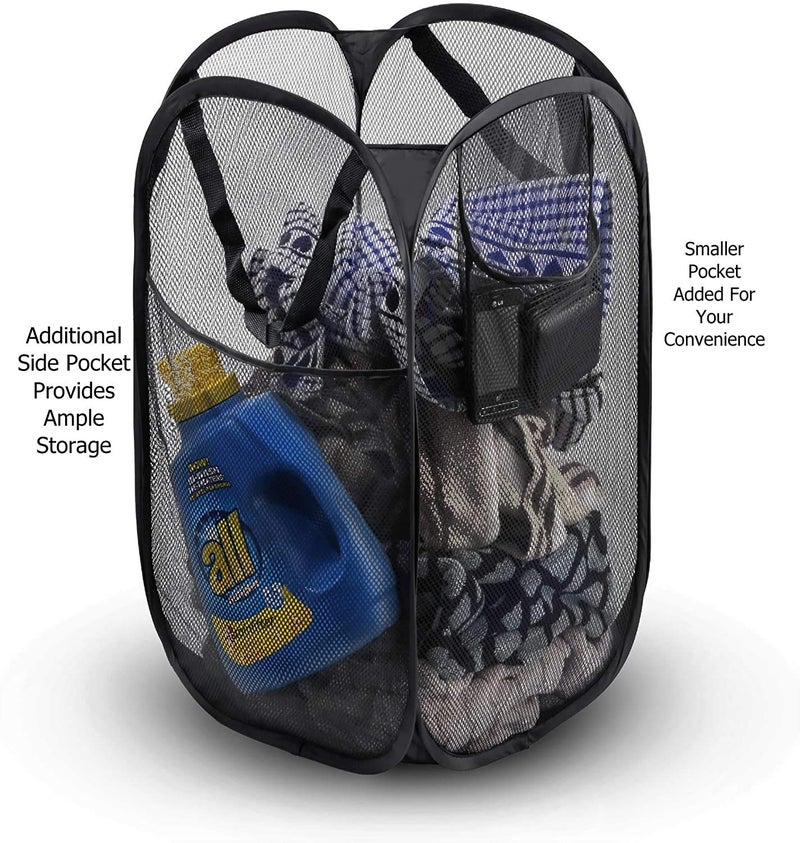 Kuber Industries 2 Pieces Nylon Mesh Laundry Basket Organizer 20 LTR (Multi) -KUBMART2755 - Image 4