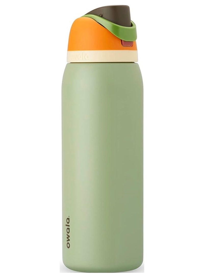 Owala Orginal-Owala 40-oz BPA Free Insulated Stainless Steel Water Bottle with Free Sip Straw for Sports and Travel, Camo Cool - Image 1