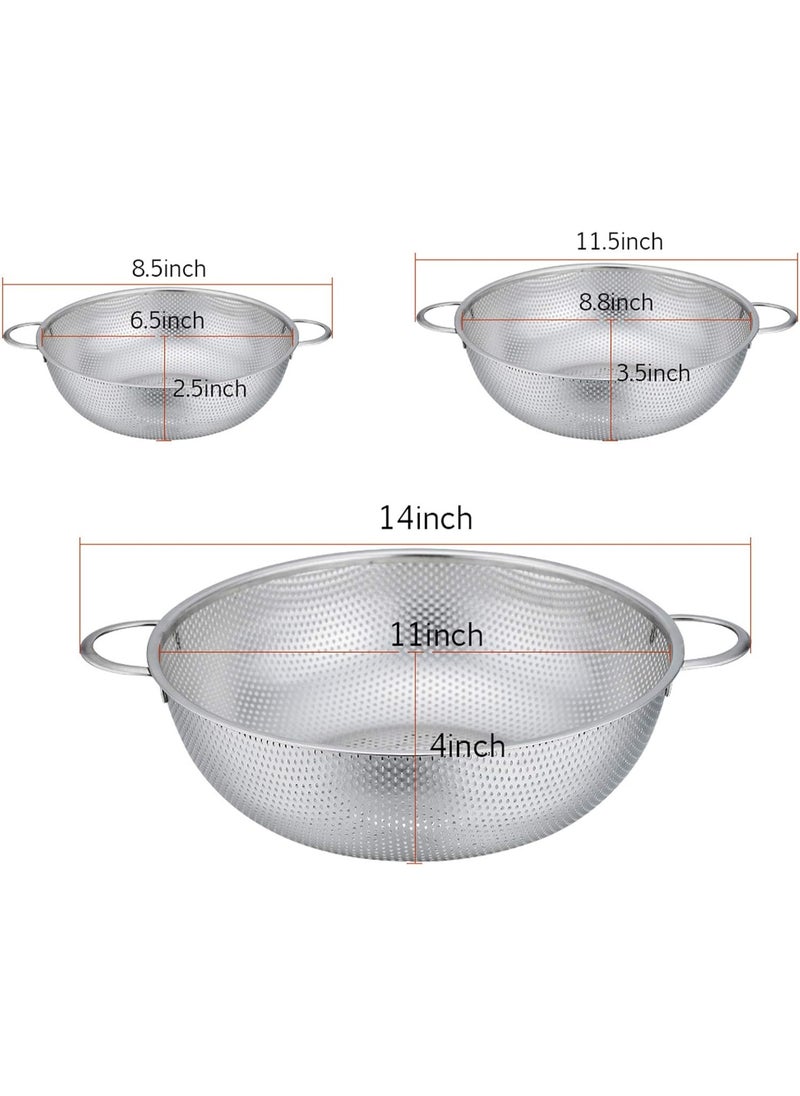 Generic - Streamline your kitchen prep with our Versatile Colanders & Food Strainers Collection. Designed for a range of tasks from rinsing and draining to straining and sifting, these essential tools combine functionality with durability to make food preparation effortless. - Image 1