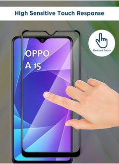 Generic واقي شاشة زجاجي عام لهاتف Oppo A15 - أسود  - Image 3