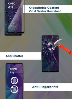 Generic واقي شاشة زجاجي عام لهاتف Oppo A15 - أسود  - Image 4