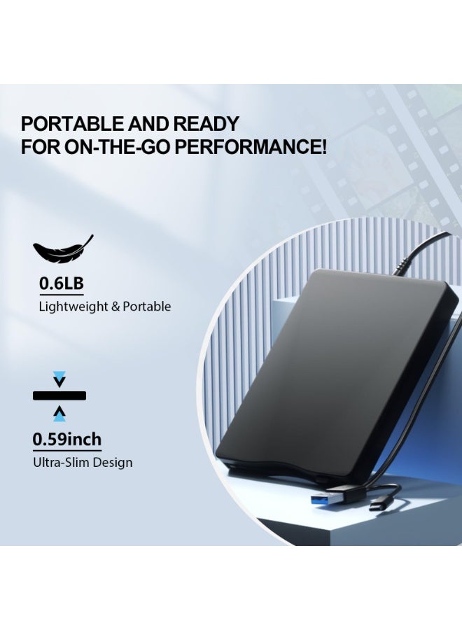 قارئ قرص فلوبي خارجي USB، مقاس 3.5 بوصة بتوصيلات USB و C-Type، محرك قرص فلوبي خارجي محمول 1.44 ميجابايت تعبئة ومشغل فوري (Plug and Play) FDD لمكتبات الحاسوب مع أنظمة ويندوز XP 7 8 10 11 (لون أسود) - Image 5