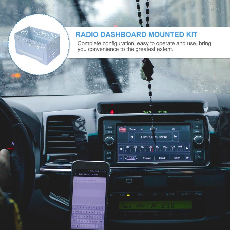 2 Inch Double Din Universal Metal Car Radio Dashboard Mounting Kit With Frame For Vehicle Stereo Upgrade Accessory - Image 5