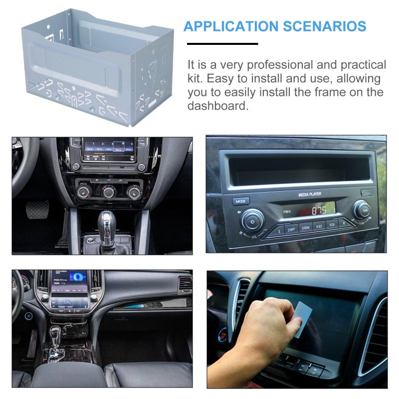 2 Inch Double Din Universal Metal Car Radio Dashboard Mounting Kit With Frame For Vehicle Stereo Upgrade Accessory - Image 4