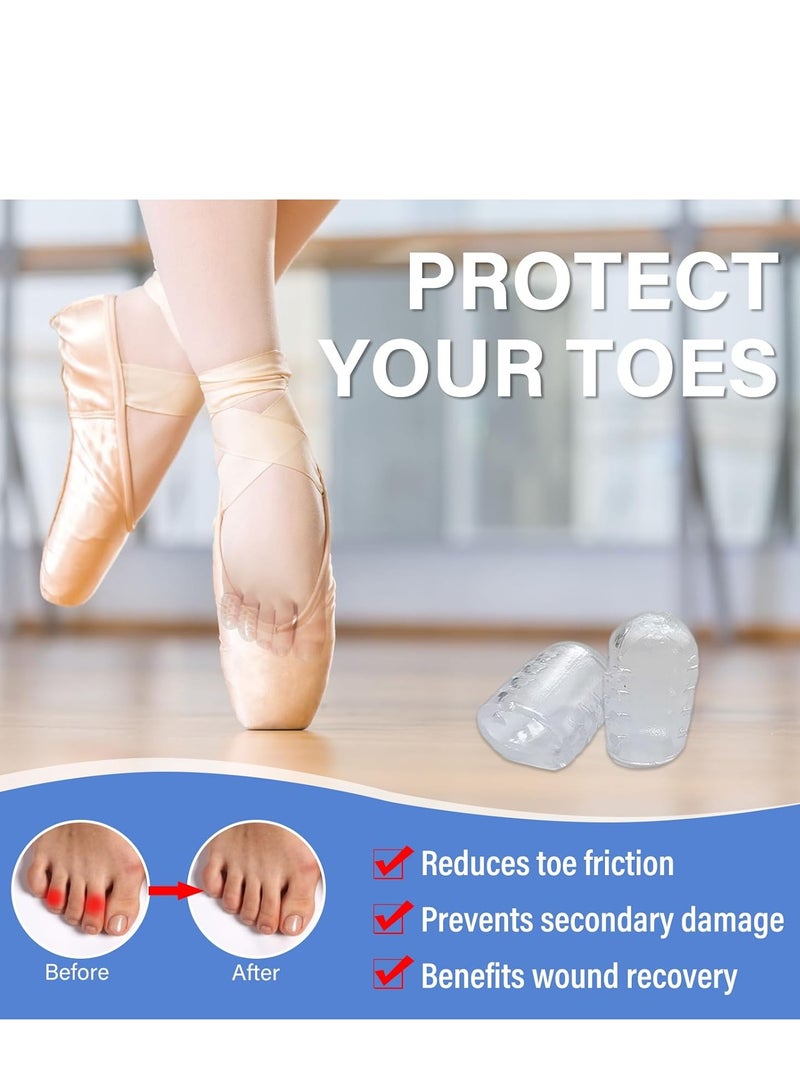 Generic Pack of 30 Silicone Toe Protectors - Toe Caps - Tube - Breathable - Breathable Toe Protectors - Loss Friction - Pain Relief for Blisters Calluses Corns - Image 3