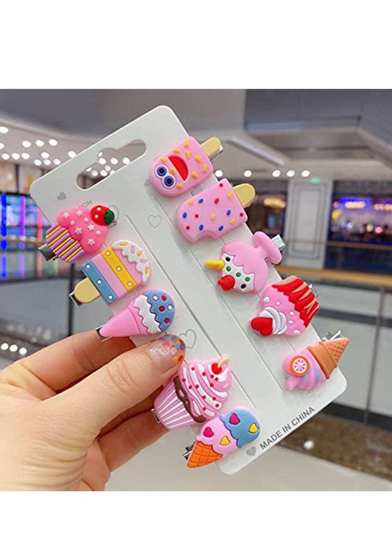 general 790 pcs Hair Tie Set for Girls Toddler Kids Hair Accessories Colorful Ponytail Holders Rubber Bands with Ice Cream Hair Clips - Image 2