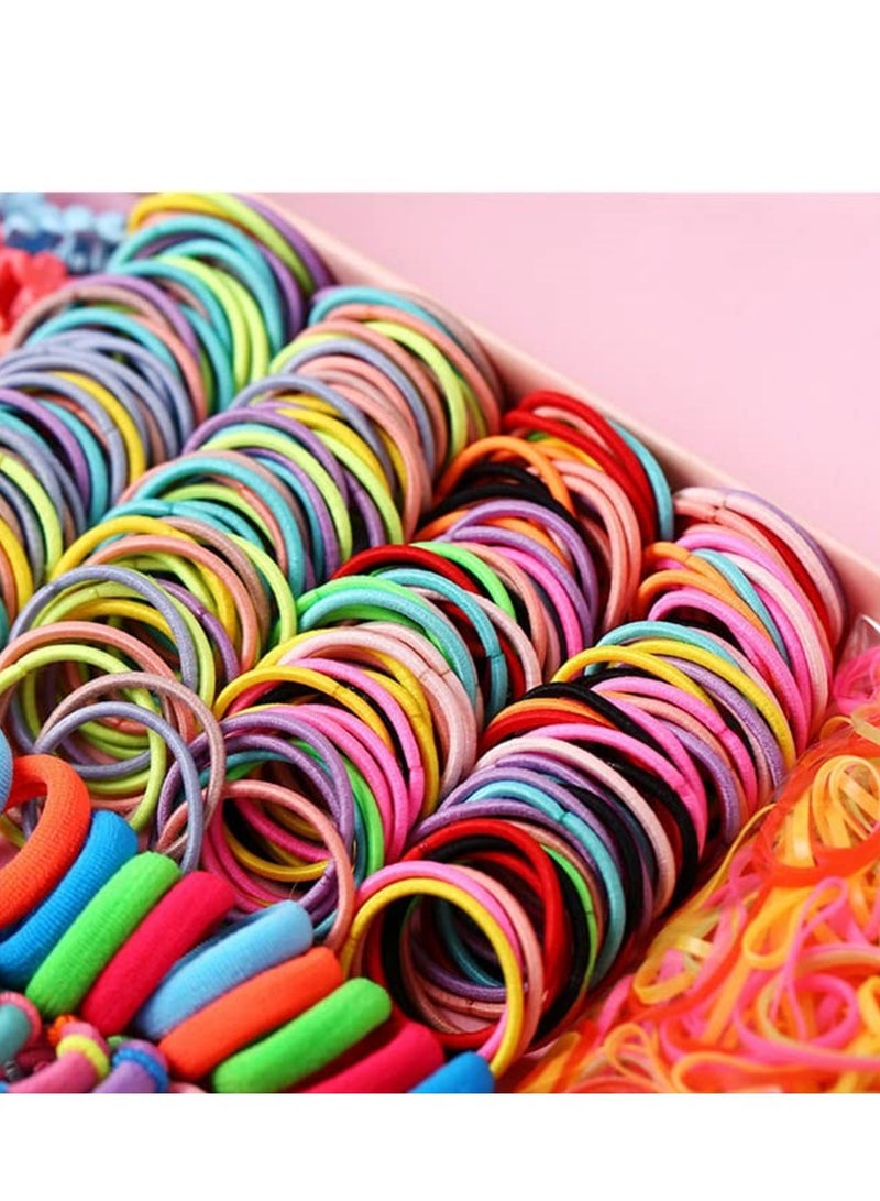 general 790 pcs Hair Tie Set for Girls Toddler Kids Hair Accessories Colorful Ponytail Holders Rubber Bands with Ice Cream Hair Clips - Image 4