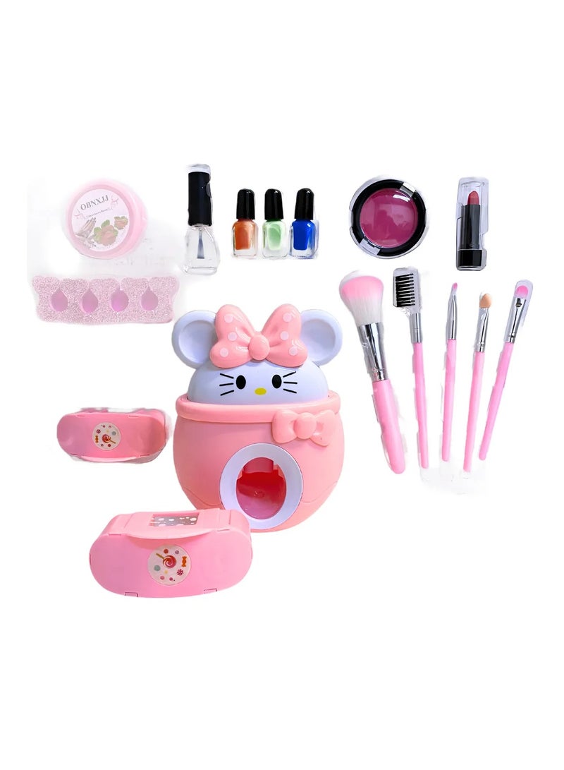MUMS PLANET Kids Nail Art and Makeup Set - Pretend Play Toy for Girls, Christmas Gift, Hair Styling Accessories_ Gift for children, children's entertainment game, children's makeup, girls' makeup game - Image 4