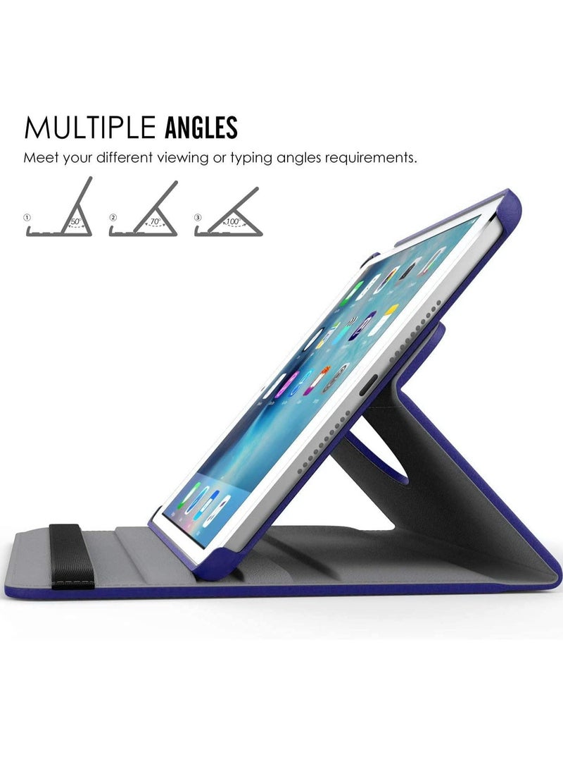 ELTRAZONE New iPad 2017 9.7" / iPad Air 2 Leather Case - 360 Degree Rotating Stand Smart Cover with Auto Sleep/Wake - Black - Image 3