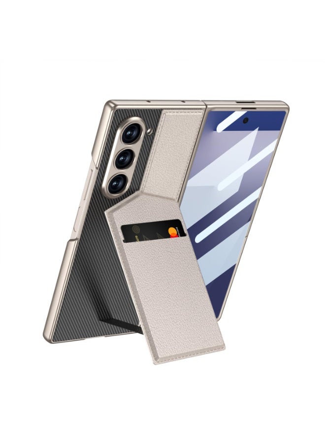 general Leather Case Compatible with Samsung Galaxy Z Fold 7 Wallet Case with Card Slot 【Built-in Screen Protector】 Full-Body Shockproof Protective Stand Cover - Image 1
