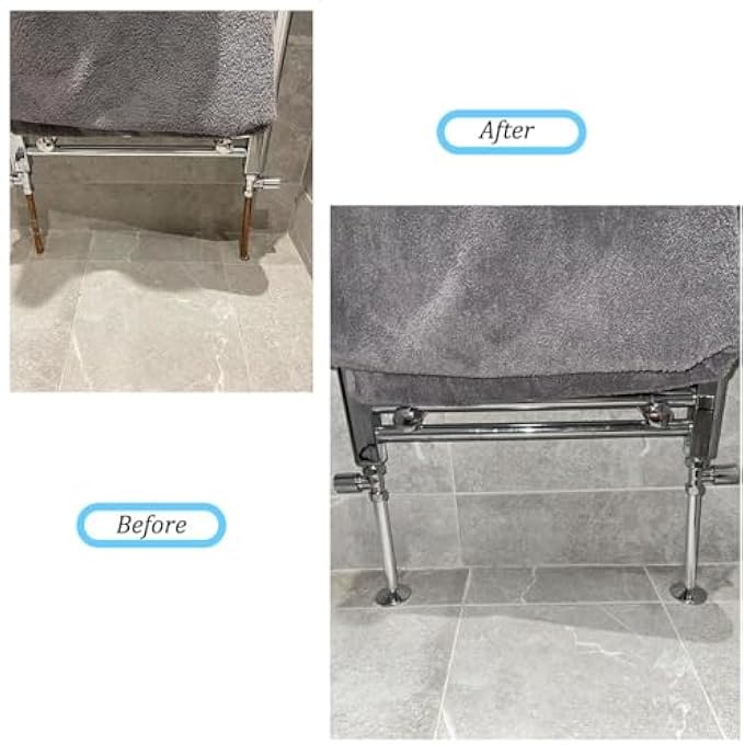 12PCS RADIATOR PIPE COVERS SET UNIVERSAL 15MM PIPE COLLARS RADIATOR PIPE COVERS AND 15MM X 200MM CHROME RADIATOR PIPE COLLARS COVER FOR MOST RADIATOR PIPE,EASY TO INSTALL - Image 3