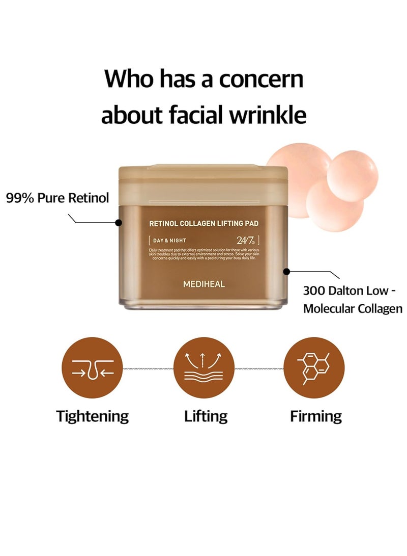 MEDIHEAL Retinol Collagen Lifting Pad | 100 pads - Image 3