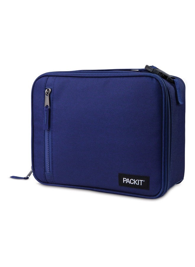PACKIT PackIt Freezable Classic Lunch Box, True Blue, Built with EcoFreeze® Technology, Collapsible, Reusable, Zip Closure With Front Pocket and Buckle Handle, For Work Lunches and Fresh Lunch On the Go  - Image 1