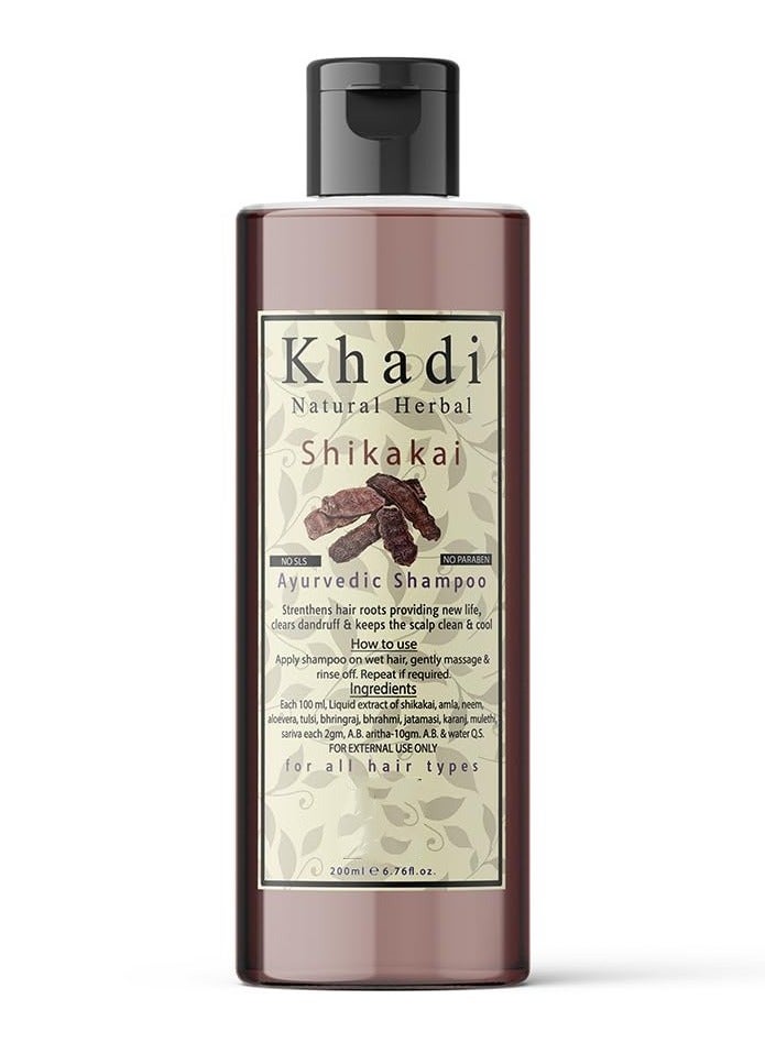 شامبو شيكاكاي العشبي الطبيعي | غني بالتطهير الطبيعي وتقوية الخصائص وتغذيتها | يعمل كمنظف لطيف يزيل الأوساخ والزيوت والشوائب من فروة الرأس يوفر شعرًا ناعمًا ولامعًا | بارابين وشرائح مجانية للرجال الذين يستخدمون بانتظام 200