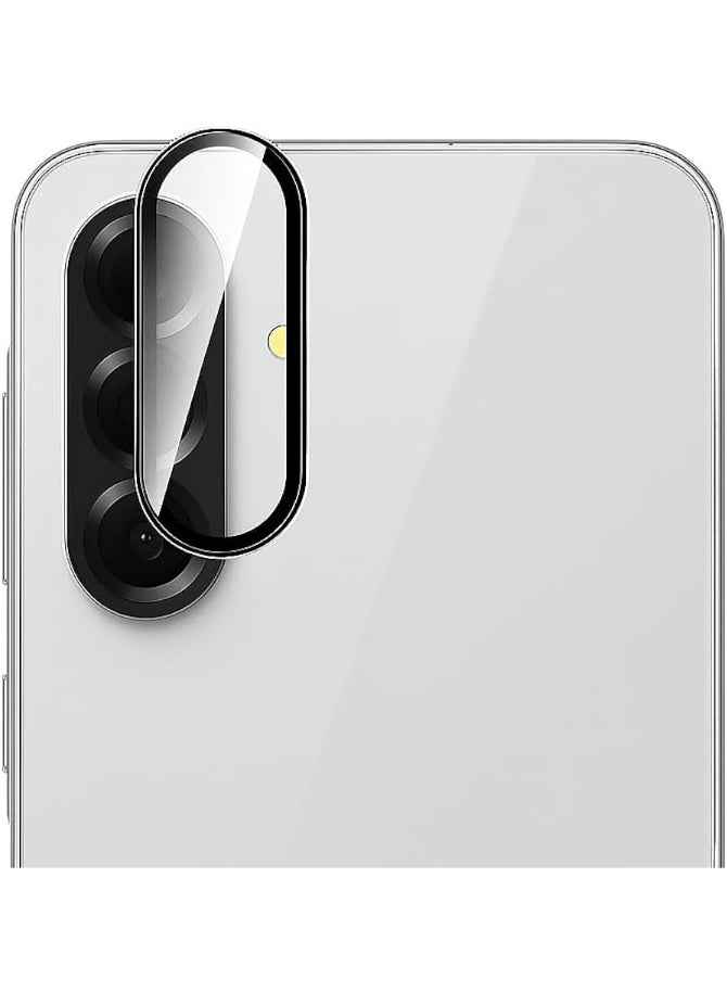 واقي عدسة الكاميرا لهاتف سامسونج A56، تصميم حلقة معدنية، غطاء شاشة من الزجاج المقوى، حماية كاملة (أسود) - Image 5